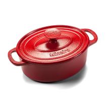 Caçarola Oval Estilo Vermelha Panela Mineira 26x20cm 3,5L