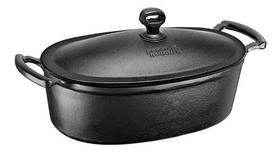 Caçarola Oval Ferro Fumil 5L C/ Tampa Ferro 35 X 24,5 X 11CM