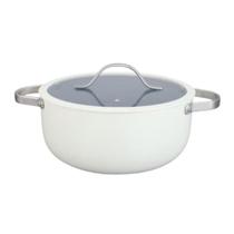 Caçarola Panela De Indução Berlim Cerâmica Antiaderente C/ Tampa de Vidro 20cm