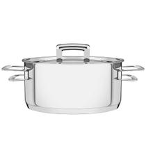 Caçarola panela fogao inducao pequena inox c/ tampa tramontina