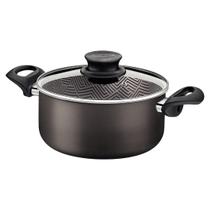 Caçarola Paris Tramontina 5 Litros em Alumínio 24 cm com Tampa de Vidro Chumbo