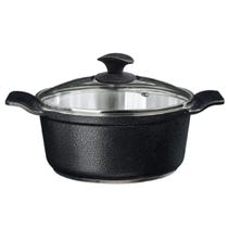 Caçarola Preto Craqueado Alumínio Usinado Javali AA 24cm Caçarola Preto Craqueado Alumínio Usinado Javali AA 24cm