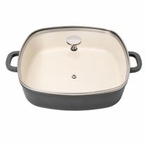 Caçarola Quadrada Antiaderente inox Com Tampa 4,1L Caçarola Quadrada Antiaderente inox Com Tampa 4,1L