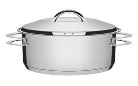 Caçarola Rasa Aço Inox Solar 28 cm 7,1 L Tramontina