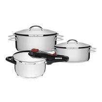 Caçarola Rasa Solar 2 Peças + Panela Pressão Solar 4,5 L Caçarola Rasa Solar 2 Peças + Panela Pressão Solar 4,5 L