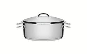 Caçarola Rasa Solar 20Cm 2,9L Fundo Triplo Inox -Tramontina