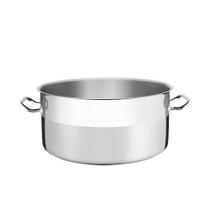 Caçarola Rasa Tramontina Professional em Aço Inox com Fundo Triplo sem Tampa 40 cm 23 L