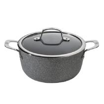 Caçarola redonda ballarini salina 16cm com tampa em aço inox e aluminio cinza 1005132 Caçarola redonda ballarini salina 16cm com tampa em aço inox e aluminio cinza 1005132