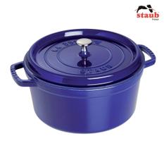 Caçarola Redonda Staub De Ferro Fundido 24cm Azul