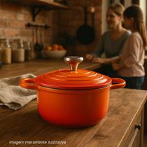 Caçarola Revestimento Nano cerâmico Florênça 24 Cm Laranja - Lehavi