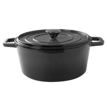 Caçarola Sauté 24 cm 3,6 Litros em Ferro Fundido Esmaltado Cinza Haus