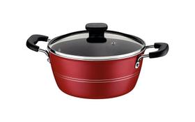 Caçarola Sicília Vermelha 20 cm 2,4 L em Alumínio com Revestimento Interno Antiaderente Starflon Excellent Tramontina 20402/720