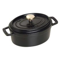 Caçarola staub oval em ferro fundido preto 15cm 405094780