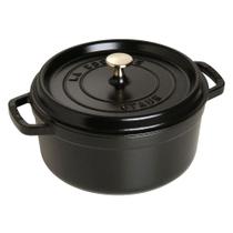 Caçarola staub redonda em ferro fundido preto 26cm 405093100