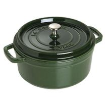 Caçarola staub redonda em ferro fundido verde basil 24cm 405093560