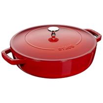 Caçarola staub redonda em ferro fundido vermelho cereja 28cm 405098520