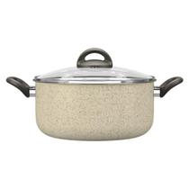Caçarola Suprema Ceramic Life Vanilla Brinox 24 cm Antiaderente com Tampa
