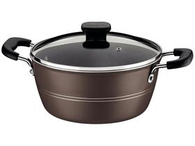 Caçarola Tramontina Antiaderente com Tampa Avelã 4,3L 24cm Sicilia