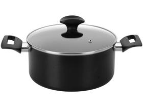 Caçarola Tramontina Antiaderente com Tampa - Chumbo 2,80L 20cm Turim 20261624 Caçarola Tramontina Antiaderente com Tampa - Chumbo 2,80L 20cm Turim 20261624