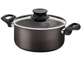 Caçarola Tramontina Antiaderente com Tampa - Chumbo 4,9L 24cm Paris