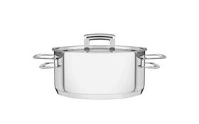 Caçarola Tramontina Brava Rasa em Aço Inox Fundo Triplo com Tampa Plana e Alças 20 cm 2,9 L Caçarola Tramontina Brava Rasa em Aço Inox Fundo Triplo com Tampa Plana e Alças 20 cm 2,9 L