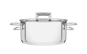 Caçarola Tramontina Brava Rasa em Aço Inox Fundo Triplo com Tampa Plana e Alças 24 cm 4,8 L Caçarola Tramontina Brava Rasa em Aço Inox Fundo Triplo com Tampa Plana e Alças 24 cm 4,8 L