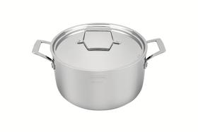 Caçarola Tramontina Grano Funda em Aço Inox Corpo Triplo com Tampa e Alças 20 cm 3,8 L - 62144/200