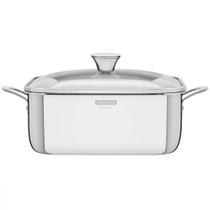 Caçarola Tramontina Grano Quadrada em Aço Inox 7,3 Litros