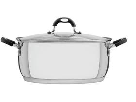 Caçarola Tramontina Inox Fundo Triplo com Tampa 8,9L 30cm Solar Silicone Caçarola Tramontina Inox Fundo Triplo com Tampa 8,9L 30cm Solar Silicone