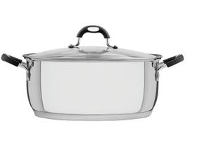 Caçarola Tramontina Inox Fundo Triplo com Tampa 8,9L 30cm Solar Silicone Caçarola Tramontina Inox Fundo Triplo com Tampa 8,9L 30cm Solar Silicone