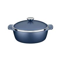 Caçarola tramontina lyon redonda em alumínio forjado antiaderente 24cm 3,7l azul elementar 20960/824 Caçarola tramontina lyon redonda em alumínio forjado antiaderente 24cm 3,7l azul elementar 20960/824