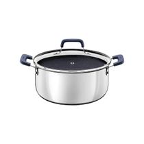 Caçarola Tramontina Romagna em Aço Inox e Alumínio com Revestimento Interno Cerâmico Black Stone 20 cm 3,2 L Caçarola Tramontina Romagna em Aço Inox e Alumínio com Revestimento Interno Cerâmico Black Stone 20 cm 3,2 L