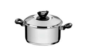 Caçarola Tramontina Solar Baquelite Funda em Aço Inox Fundo Triplo com Tampa Alças de Baquelite 20 c Caçarola Tramontina Solar Baquelite Funda em Aço Inox Fundo Triplo com Tampa Alças de Baquelite 20 c
