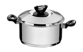 Caçarola Tramontina Solar Baquelite Funda em Aço Inox Fundo Triplo com Tampa Alças de Baquelite 24 c