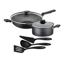 Caçarola Turim Alumínio Chumbo Antiaderente 2,0l + Wok Loreto 3,3l + Utensílios Ability - Tramontina Caçarola Turim Alumínio Chumbo Antiaderente 2,0l + Wok Loreto 3,3l + Utensílios Ability - Tramontina