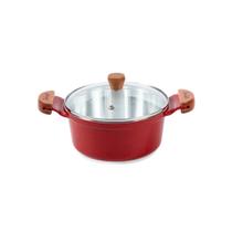 Caçarola Vermelha Alumínio Fundido Usinado Javali AM 18cm