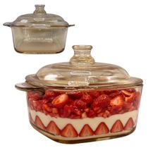 Caçarola Vidro Tigela Sopa Tampa Alça Panela Saladeira 850ml Sobremesa Caçarola Vidro Tigela Sopa Tampa Alça Panela Saladeira 850ml Sobremesa