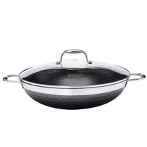Caçarola Wok Antiaderente 34cm P/ Indução Aço Inox Hive Cooking Pro Oxford -