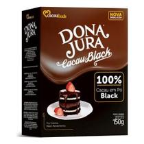 Cacau Em Pó 100% Alcalino Black Dona Jura 150g