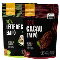 Cacau em Pó 100% Puro 454g + Leite de Coco em Pó Puro 454g