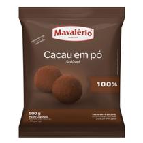 Cacau Em Pó 100% Solúvel Para Confeitaria 500g Mavalério