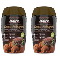 Cacau Selvagem 100% puro Color Andina 200g-2 pacotes