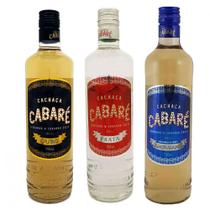 Cachaça Cabaré 700ml - Ouro - Prata - Amburana