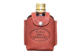 Cachaça de Bolso Ouro c/ Capa de Couro 160ml - Canastra
