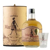 Cachaça Maria Andante Ouro 670ml GP Com Box e Copo