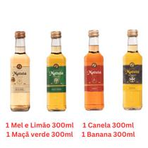 Cachaça Matuta Kit Sabores Mel Canela Maca Verde Banana