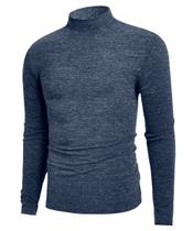 Cacharrel Blusa Tricot Lã Masculina Canelada Gola Alta R:765