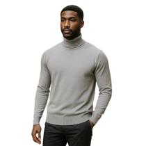 Cacharrel Blusa Tricot Lã Masculina Canelada Ref765