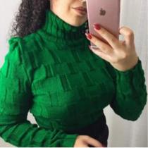 Cacharrel de lã gola alta feminino original tamanho único