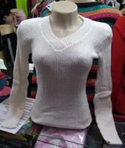 Cacharrel Feminina Gola V Casaco Lã Tricô Tricot